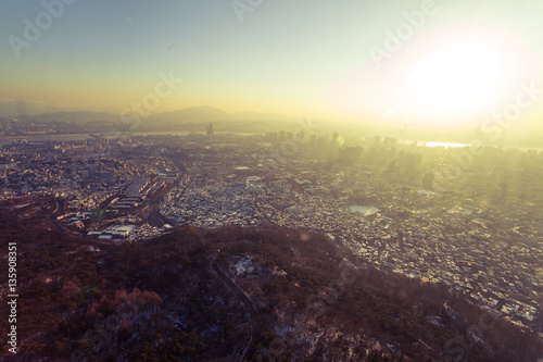 Seoul, South Korea cityscape view in winter