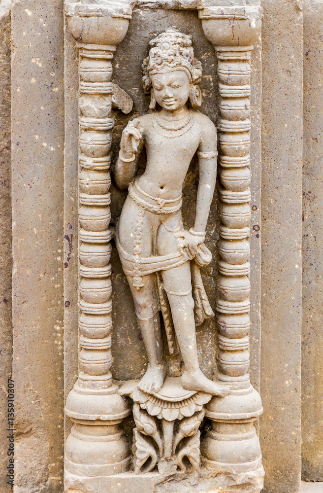 Carving of an Apsara at Abhaneri