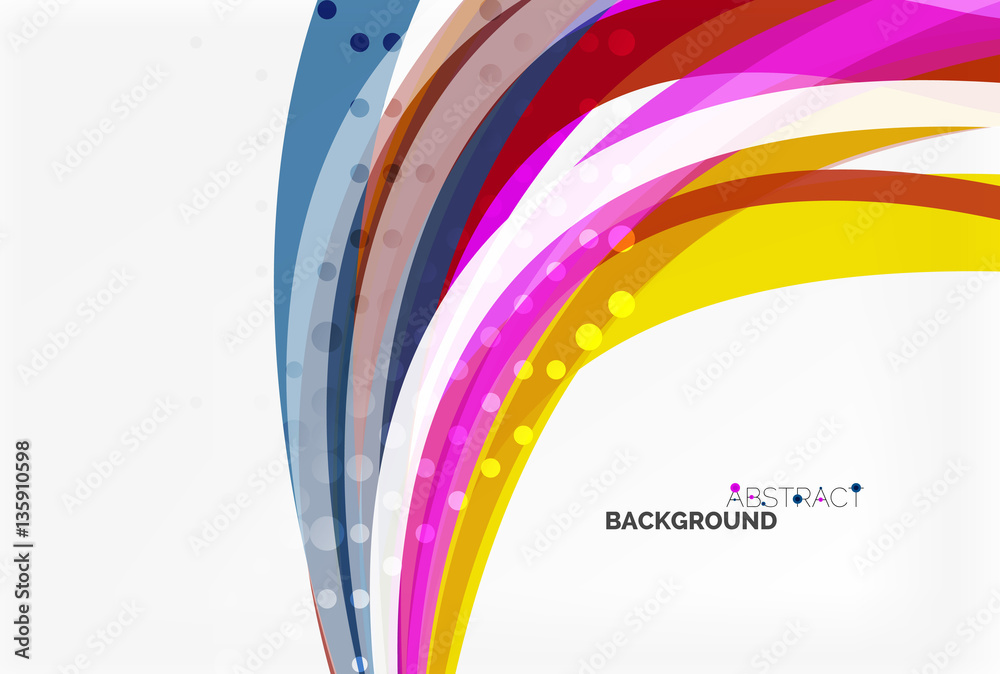 Fototapeta premium Colorful wave stripes and lines