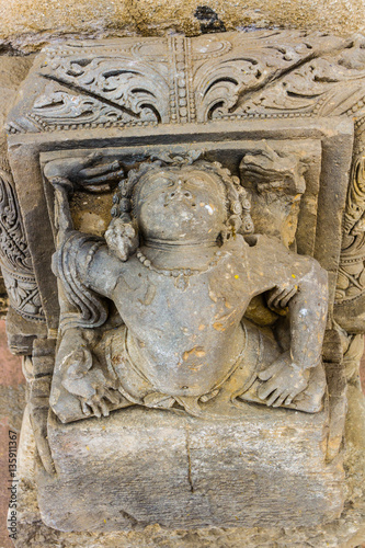 Carving of a yogi at Chand Baori Stepwell