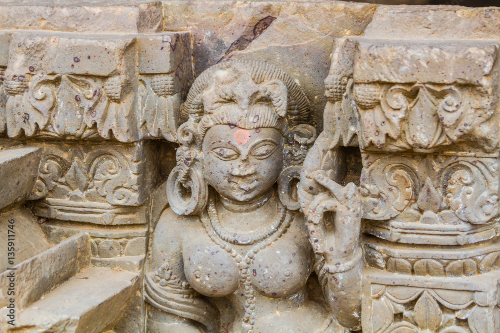 Carving of an Apsara at Abhaneri Carving of an Apsara at Abhaneri