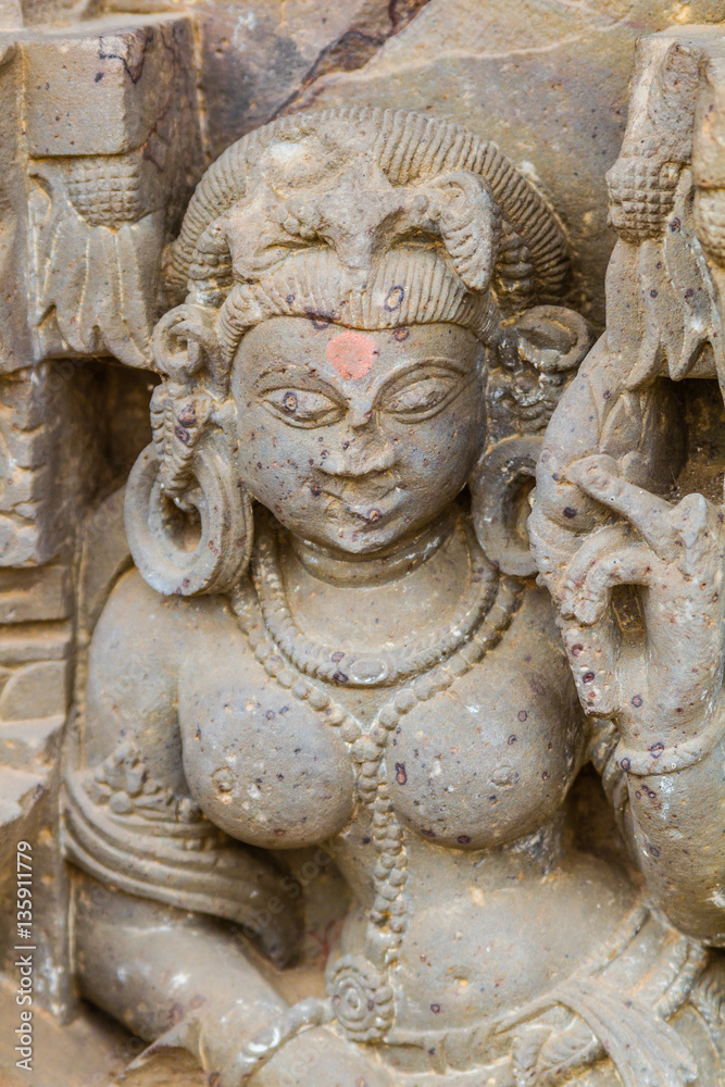 Carving of an Apsara at Abhaneri Carving of an Apsara at Abhaneri