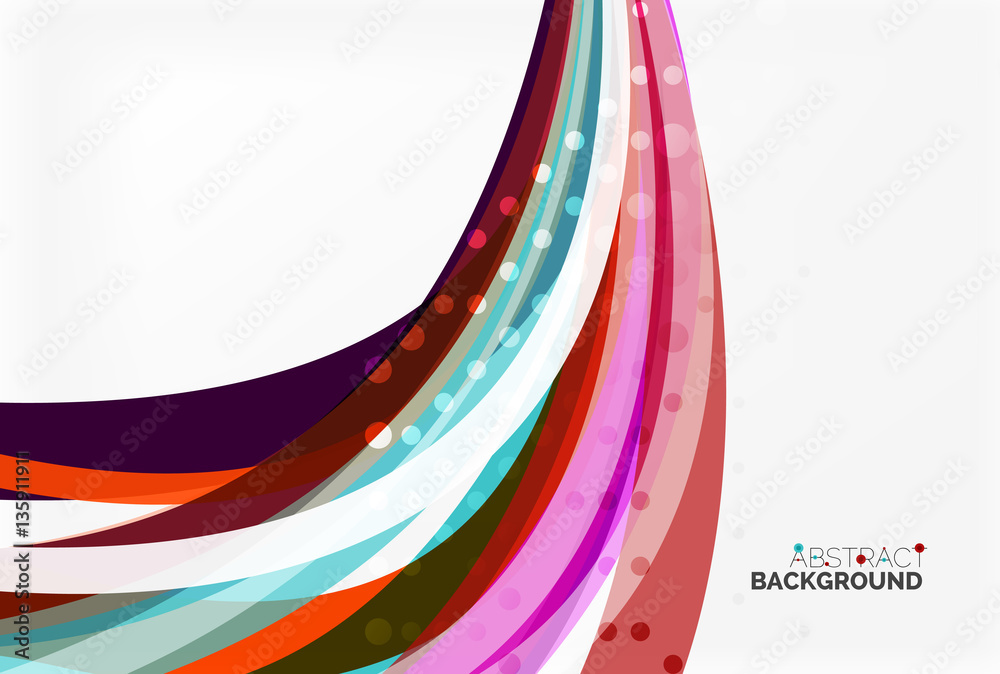 Fototapeta premium Colorful stripes on light background