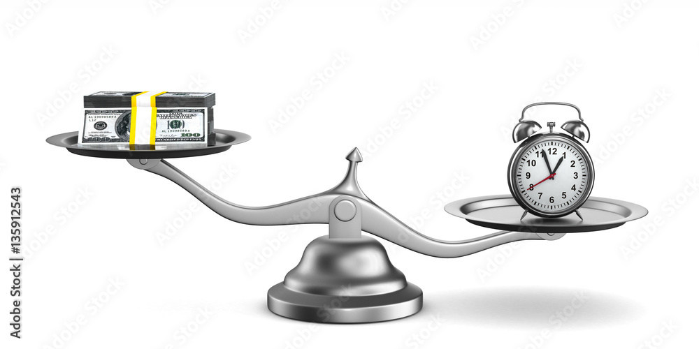 Time is money. Isolated 3D image Time is money. Isolated 3D image