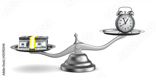 Time is money. Isolated 3D ...