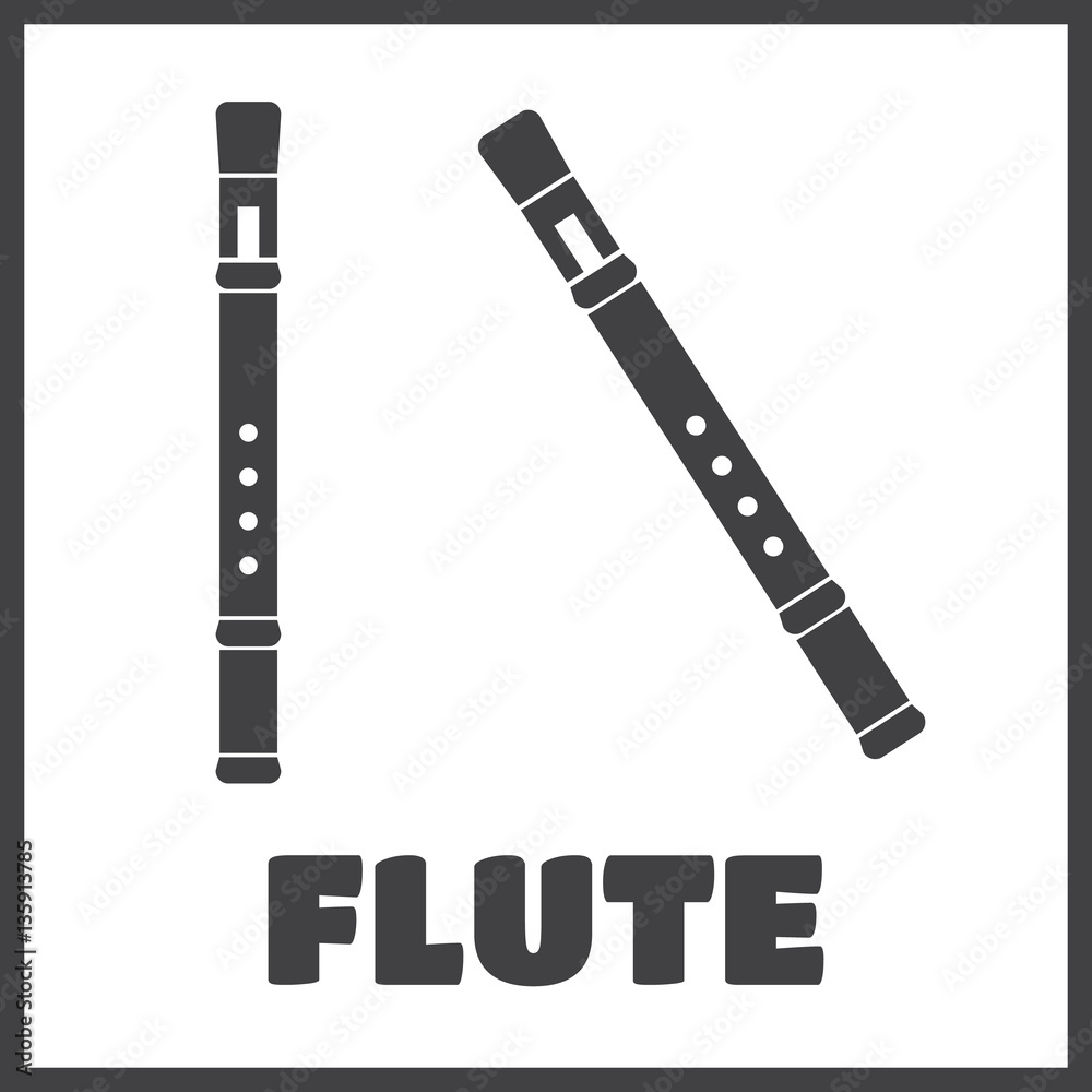Classical flute, isolated on white background Classical flute, isolated on white background