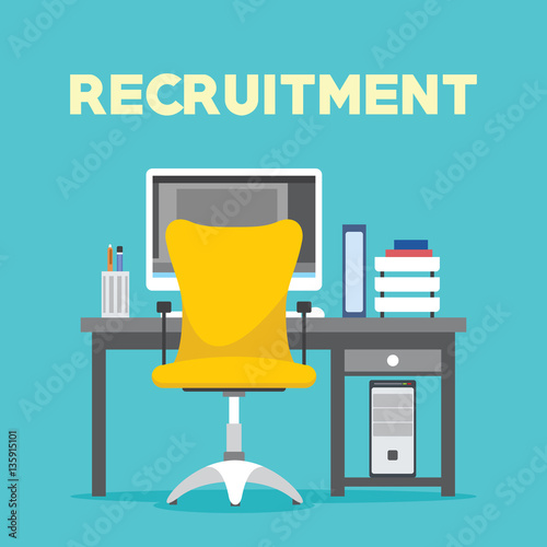 open vacancy with empty seat illustration