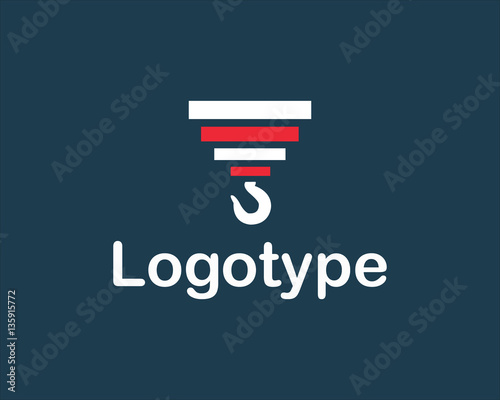 Vector crane logo for construction company