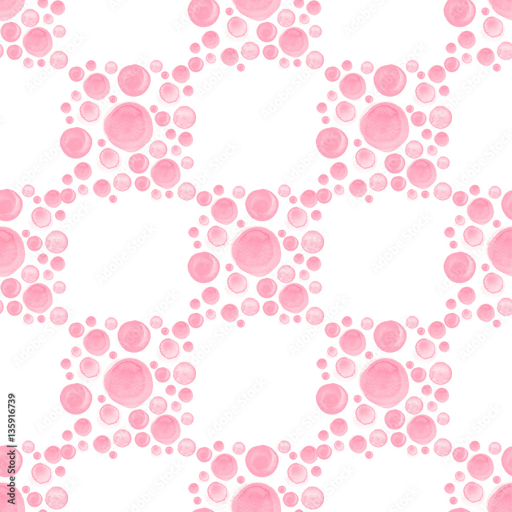 Geometric pattern with dotted watercolor squares. Geometric pattern with dotted watercolor squares.