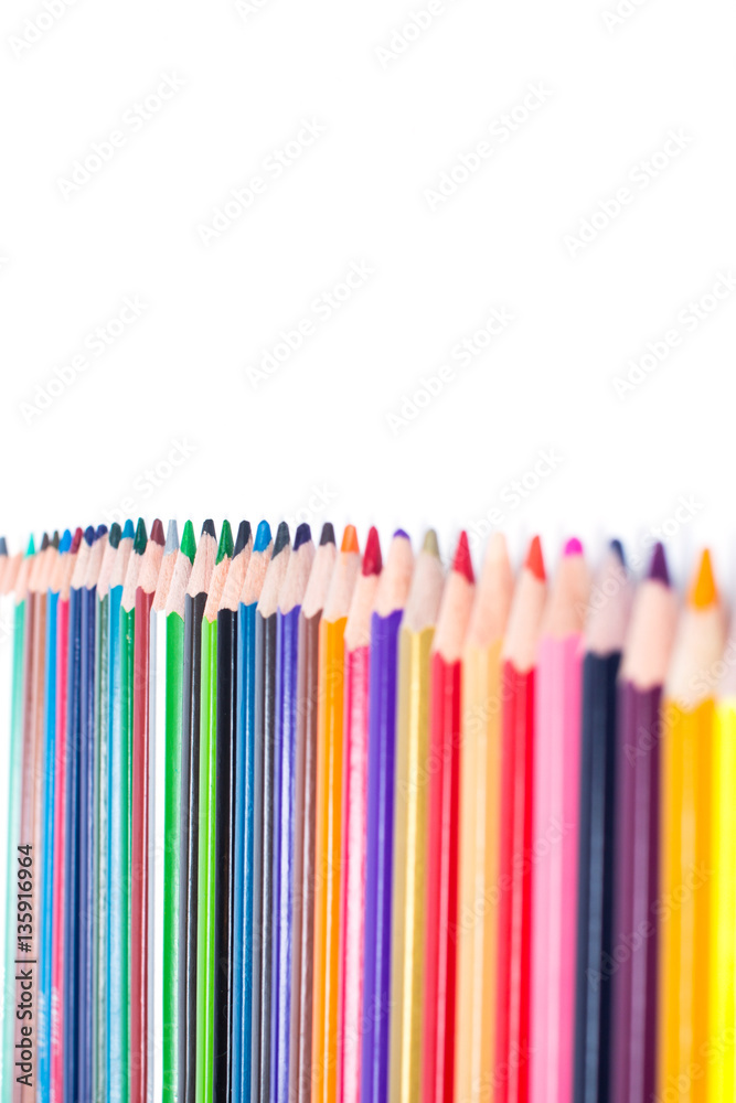 Colored pencils on white Colored pencils on white