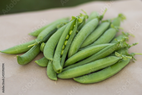 Green peas in the pod