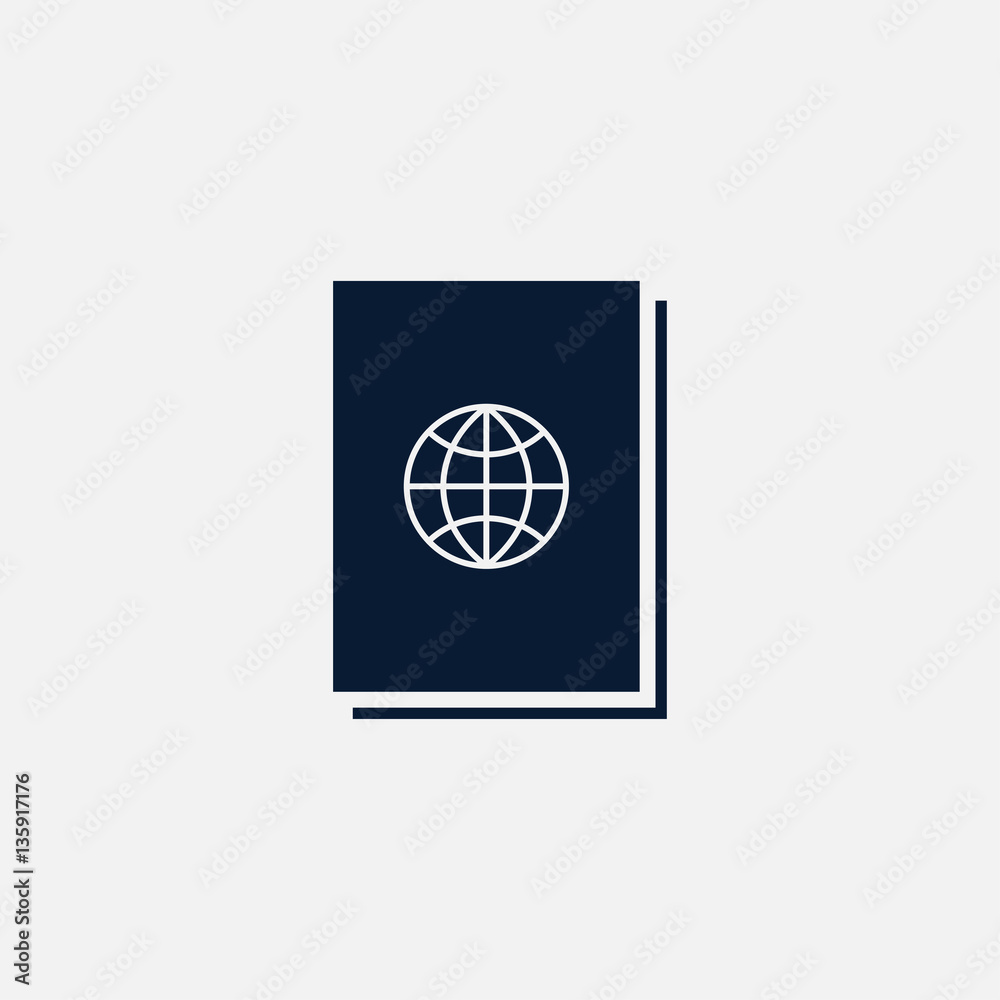 Passport icon simple illustration Passport icon simple illustration