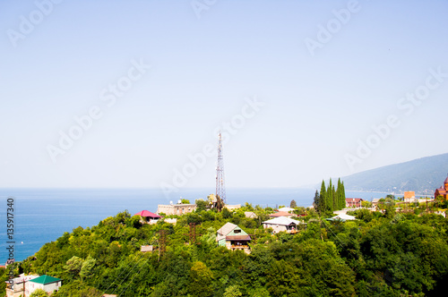 Gagra from a height, the streets of the city, Abkhazia