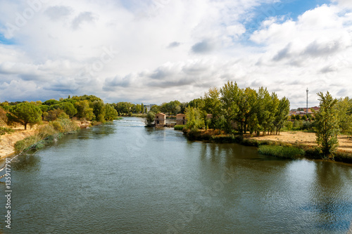 Duero river passing through the city of Zamora