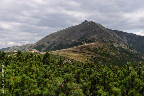 Sněžka - czech-polish border in Giant mountains