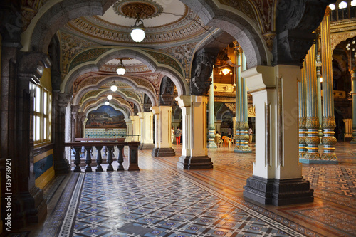 Interior of Mysore palace, India