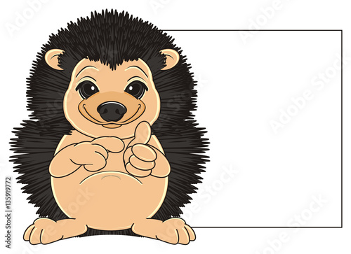 animal, pet, cartoon, ostny, hedgehog, needles, thorn, toy, defense, ball, stand, gesture, cool, paper, clean photo