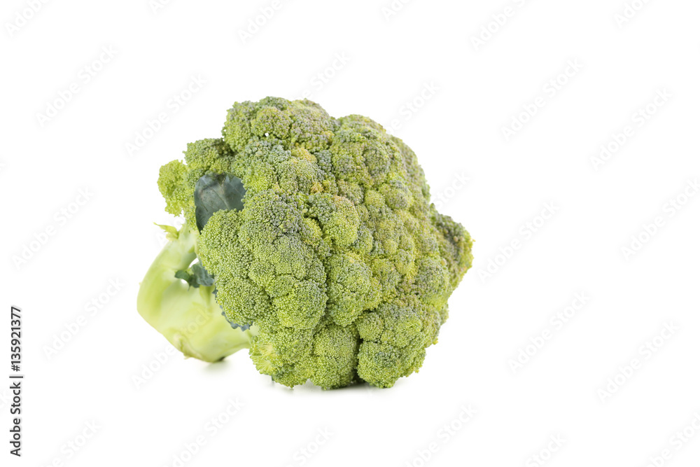 Fresh broccoli isolated on a white background