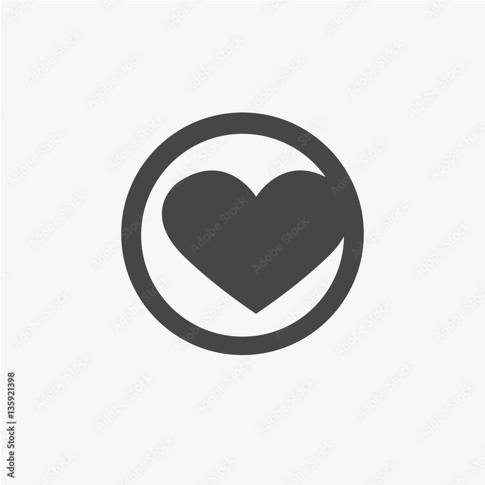 heart cutted identity template icon design element heart cutted identity template icon design element