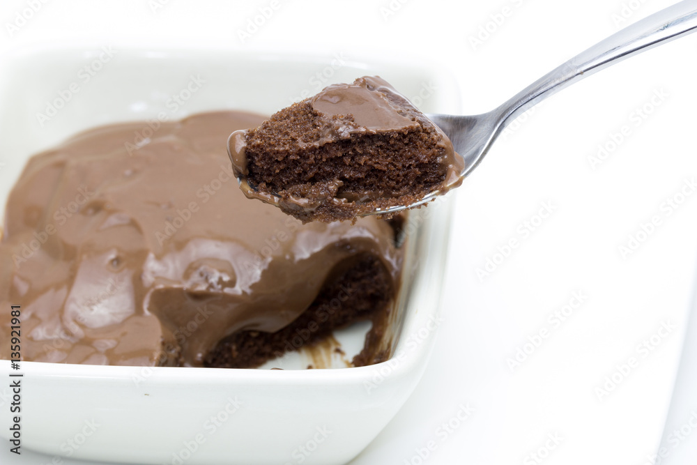 Natillas de chocolate con bizcocho Natillas de chocolate con bizcocho