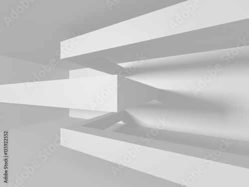 Abstract Modern White Architecture Background