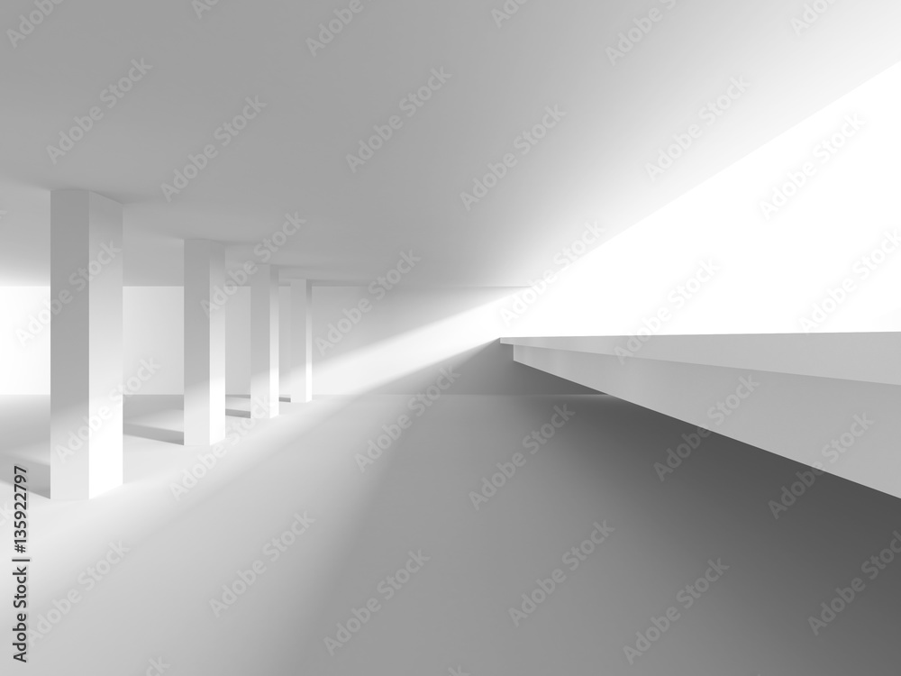 Fototapeta premium Abstract White Architecture Geometric Background