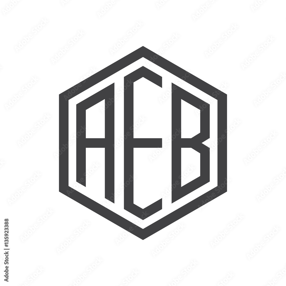 initial three letter logo hexagon black initial three letter logo hexagon black