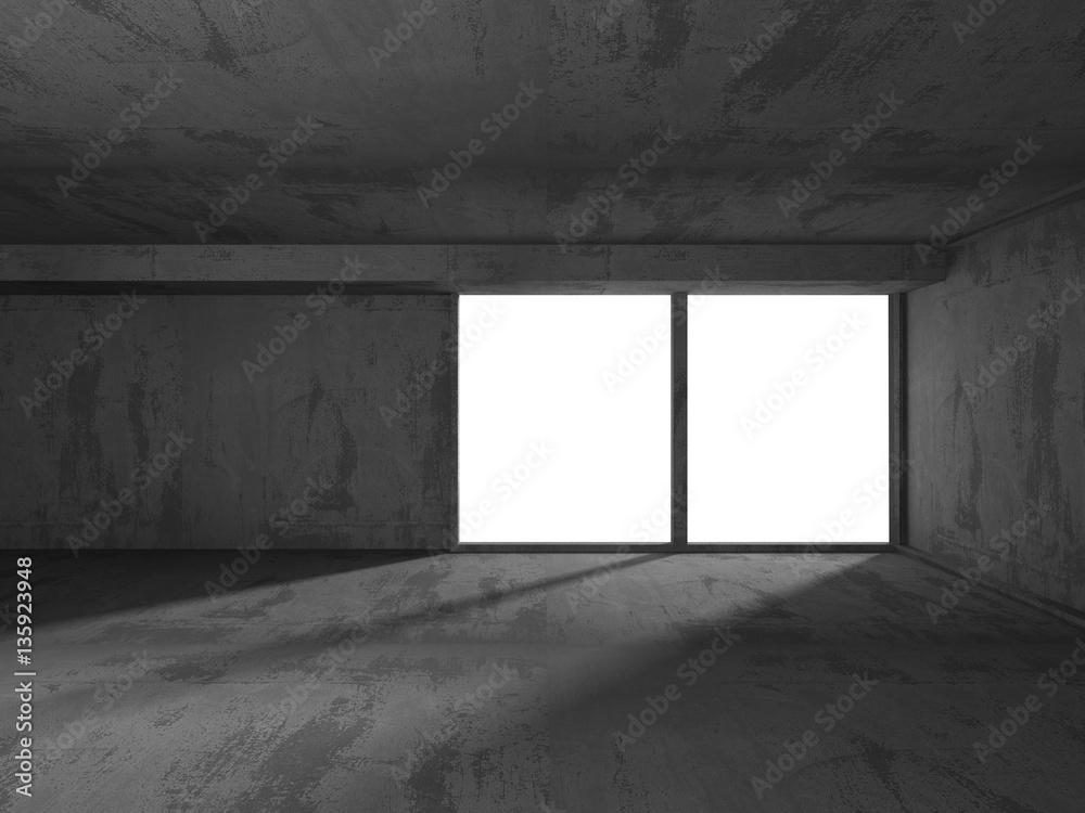 Dark empty room. Concrete rusty walls. Architecture grunge backg Dark empty room. Concrete rusty walls. Architecture grunge backg