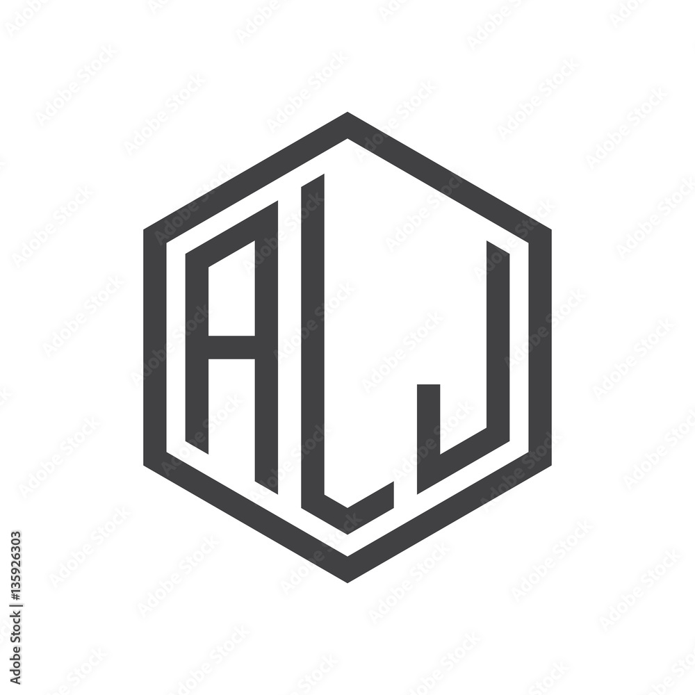 initial three letter logo hexagon black initial three letter logo hexagon black