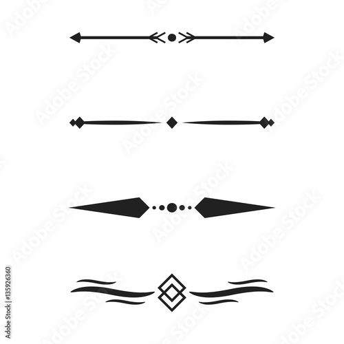 Collection of vector dividers