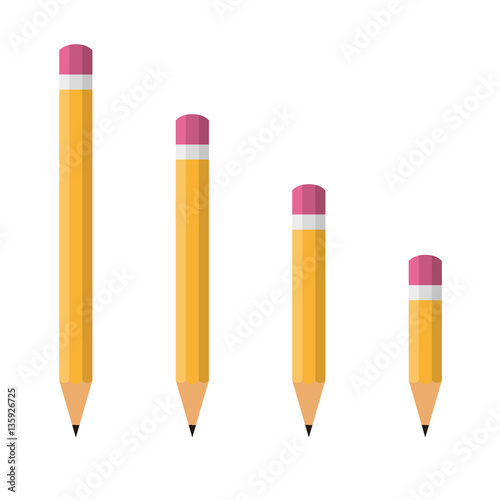 Pencil icons. Vector illustration
