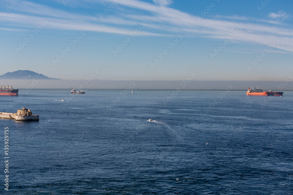 Boats into Gibralter