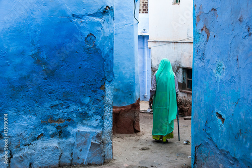 Blue City of Jodhpur, Rajasthan, India. Urban scene. Jodhpur is a popular tourist town. © shafali2883