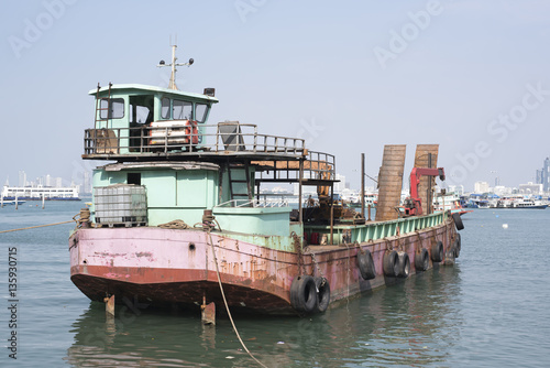 old rusty ship