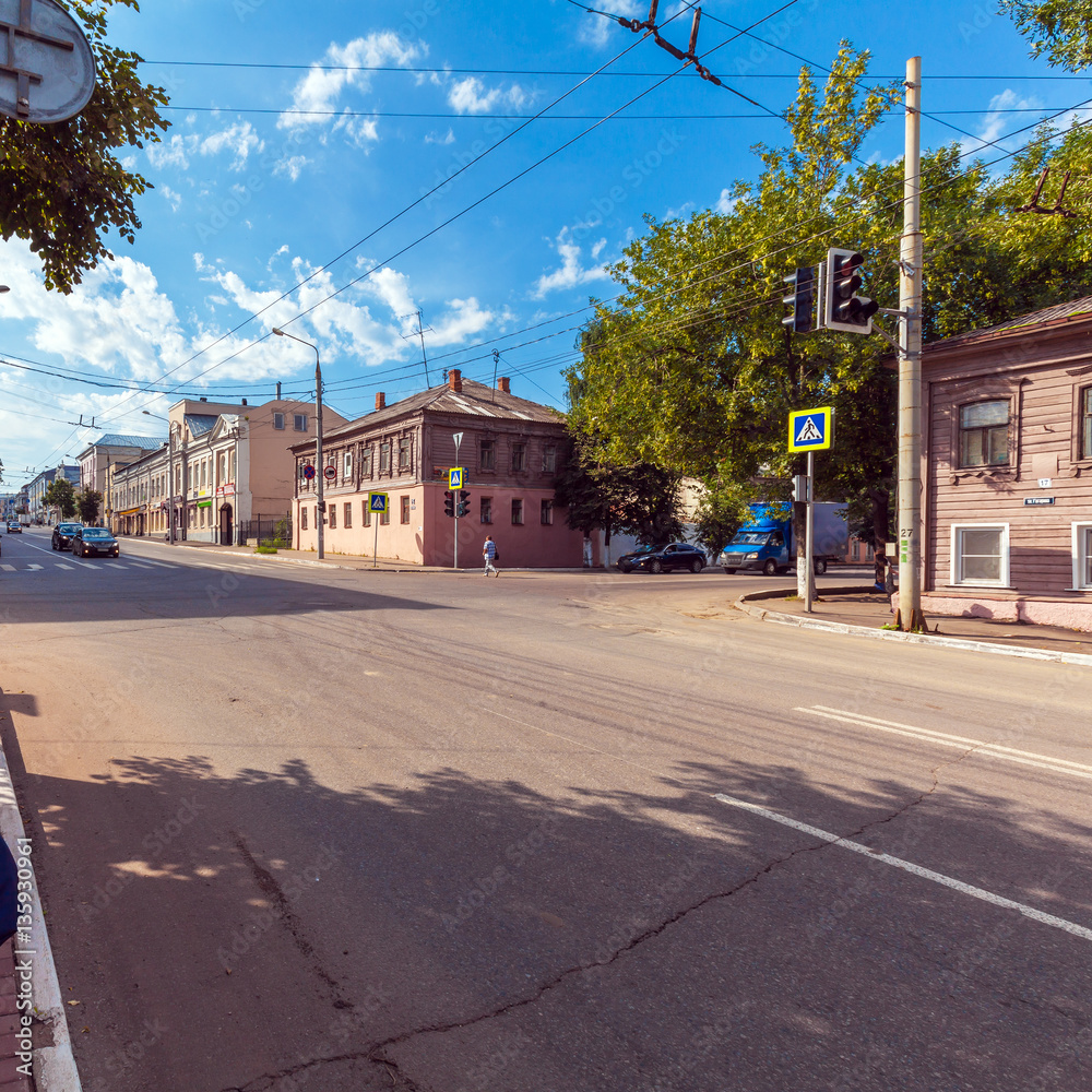 Fototapeta premium Typical view of old city center, Vladimir, Russia