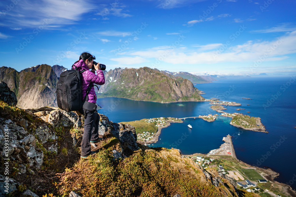 Nature photographer Norway Lofoten archipelago.