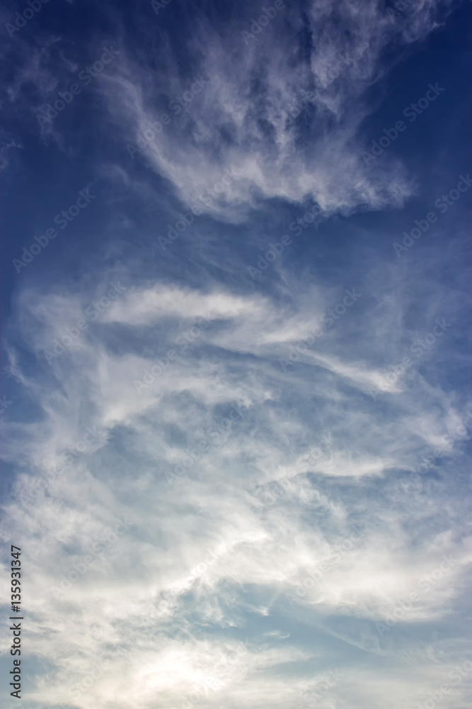 Obraz premium blue sky and white clouds.