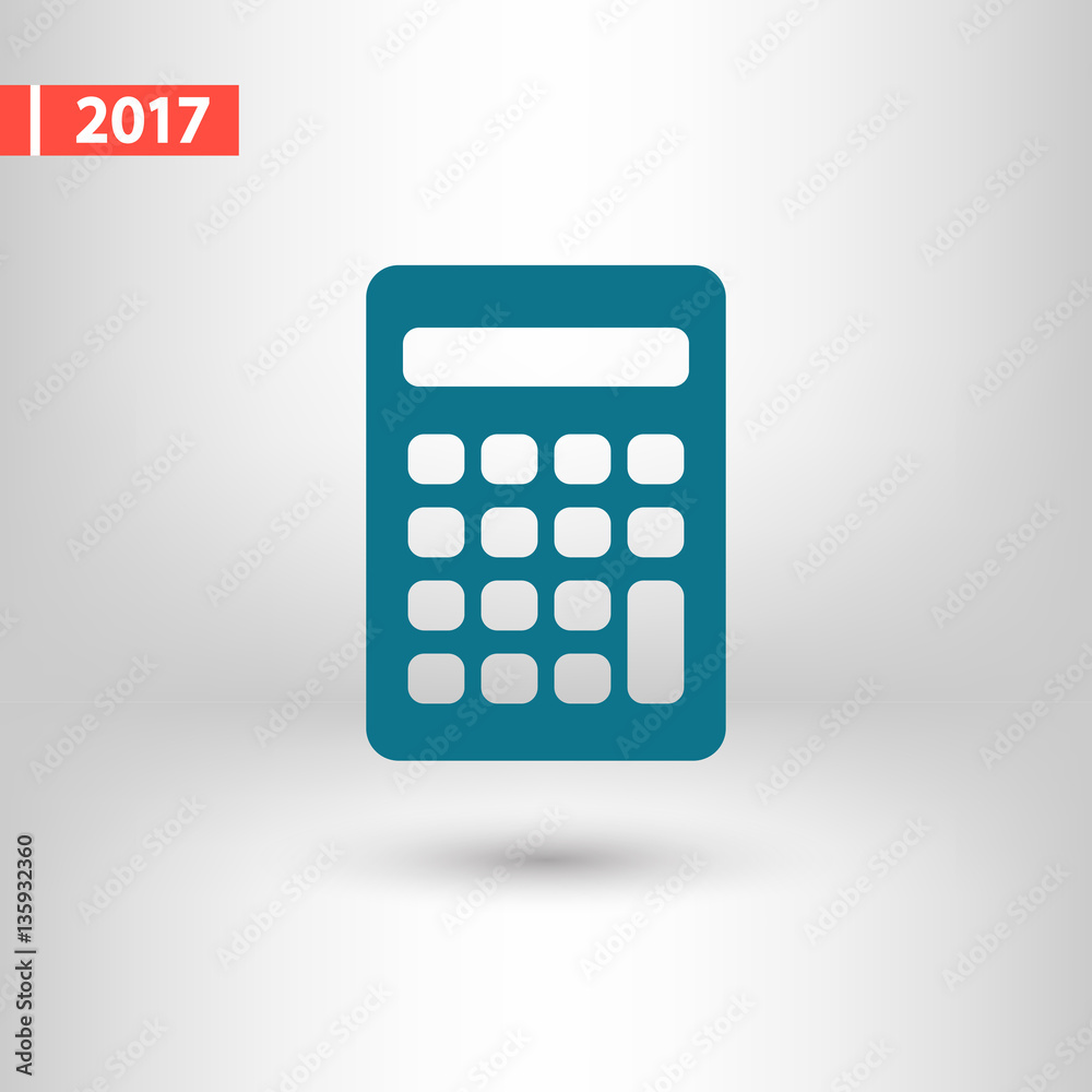 calculator icon, vector illustration. Flat design style calculator icon, vector illustration. Flat design style