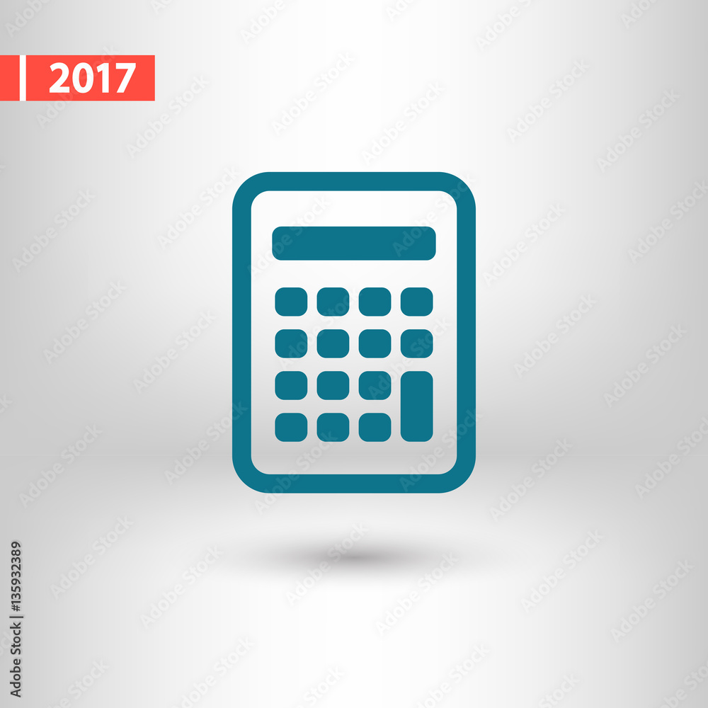 calculator icon, vector illustration. Flat design style calculator icon, vector illustration. Flat design style