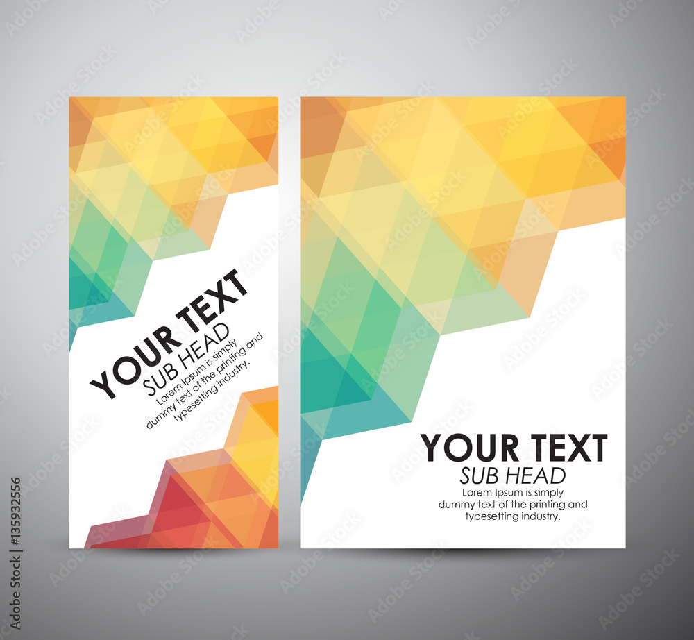 Brochure business design Abstract colorful geometric strip pattern background. 