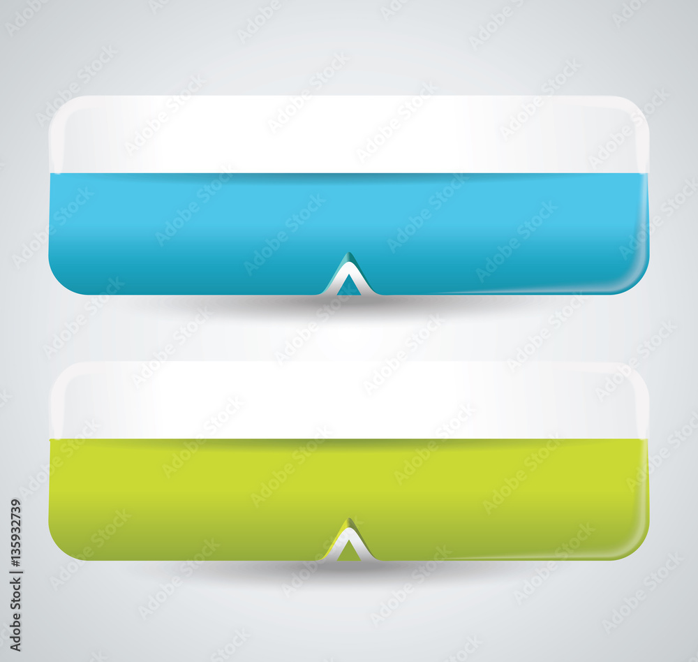Set of glossy vector banners with clean white band for business Set of glossy vector banners with clean white band for business