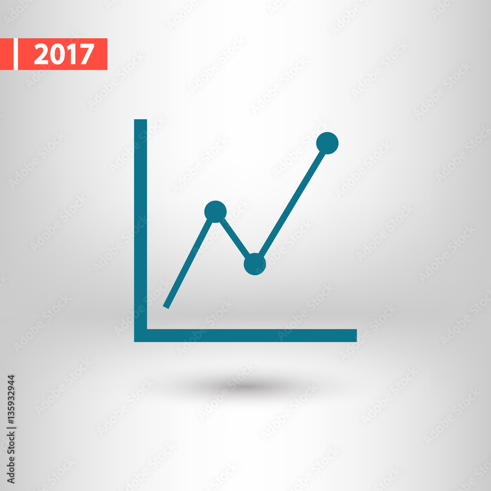 Infographic, chart icon, vector illustration. Flat design style Infographic, chart icon, vector illustration. Flat design style