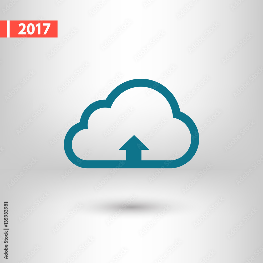 This image represents a cloud upload illustration icon, vector i This image represents a cloud upload illustration icon, vector i