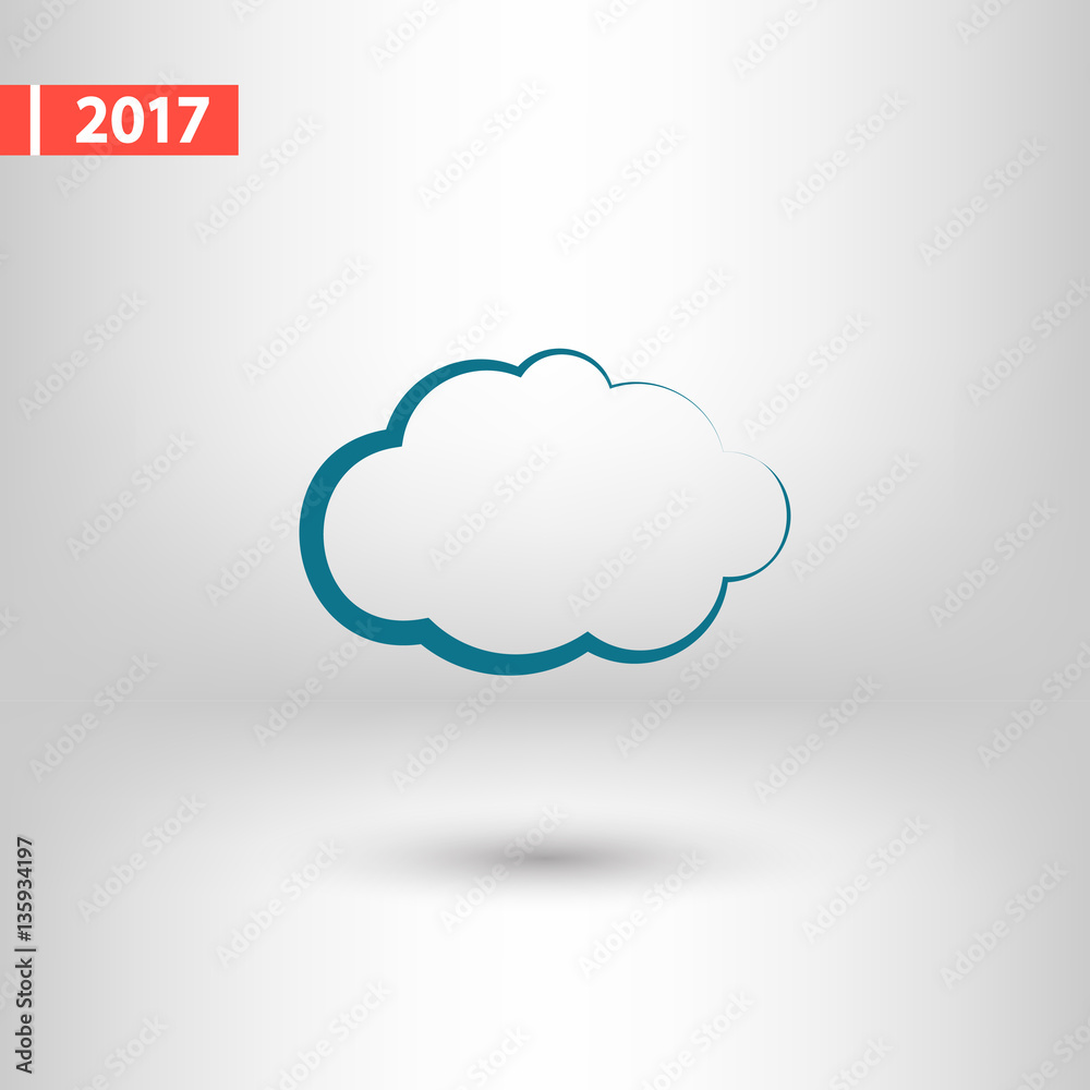 cloud icon, vector illustration. Flat design style cloud icon, vector illustration. Flat design style