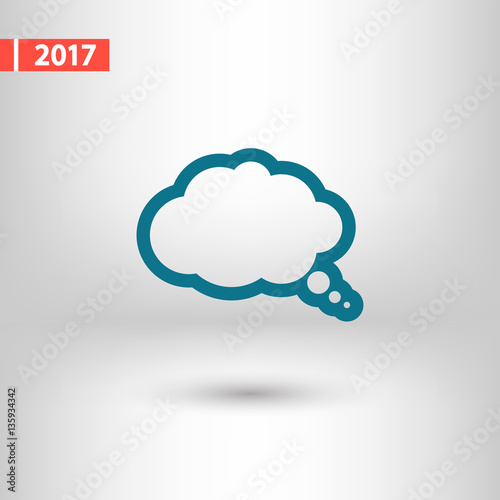 comic speech bubbles icon, vector illustration. Flat design styl