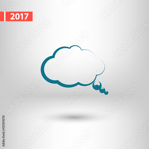 comic speech bubbles icon, vector illustration. Flat design styl