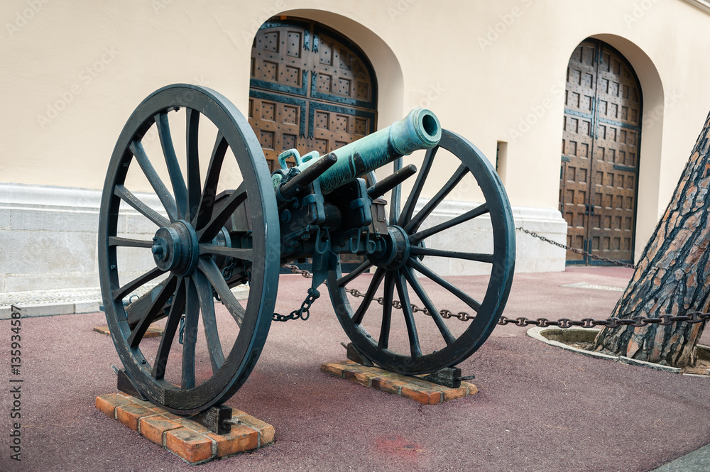 Old cannon. Monte Carlo.