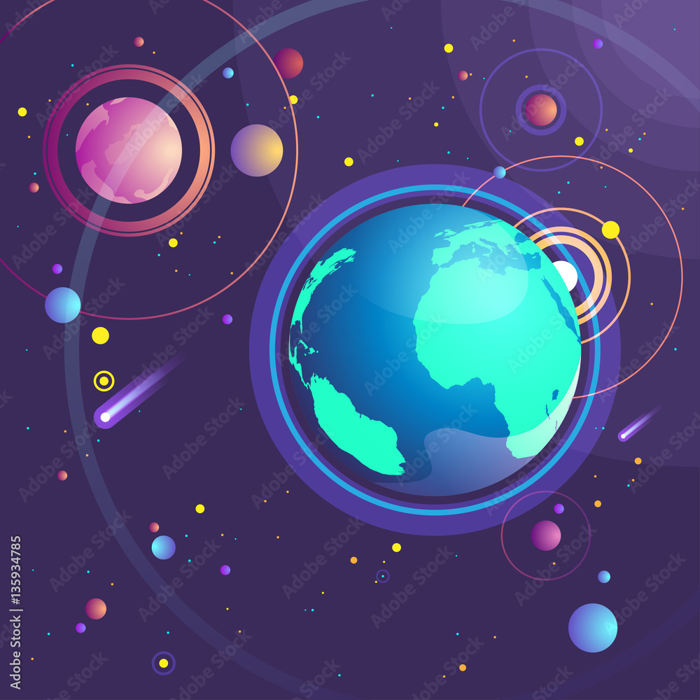 Space and planets background Space and planets background