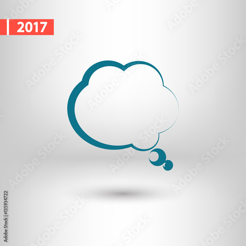 comic speech bubbles icon, vector illustration. Flat design styl