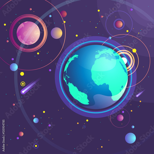 Space and planets background